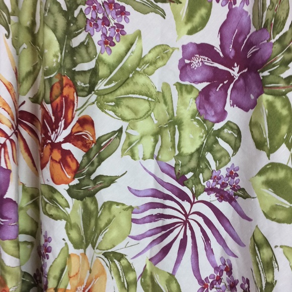 Talbots A-line floral print lined Skirt Sz 8 - Picture 2 of 2